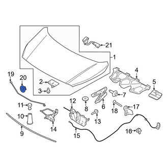 Ford OE - Front Hood Lift Support Stud