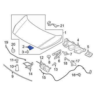 Ford OE - Front Hood Latch Striker Plate