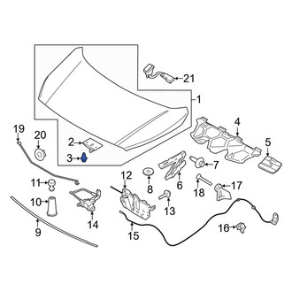 Ford OE - Hood Latch Striker Plate Bolt