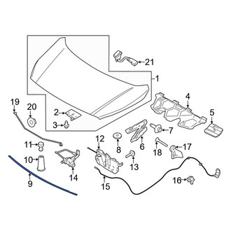 Ford OE - Front Hood Seal