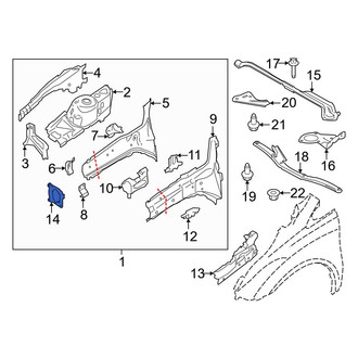 Ford OE - Front Left Frame Rail End