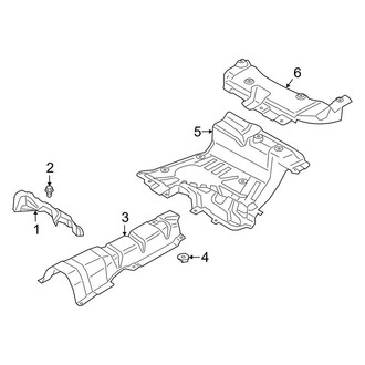 Ford OE - Exhaust System - Heat Shields (120.6" Wheelbase 2.0L)