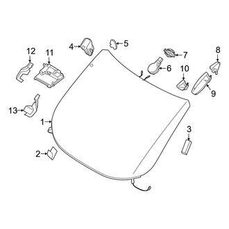 Ford OE - Windshield Glass (W/O Rear View Mirror)