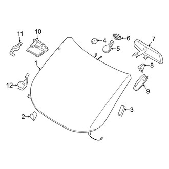 Ford OE - Windshield Glass (W/O Electrochromatic Rear View Mirror)