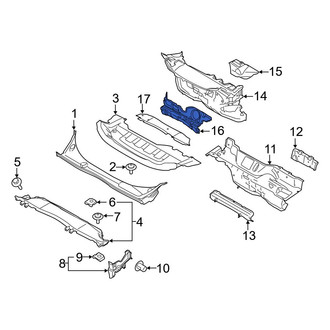 Ford OE - Front Upper Cowl Insulator