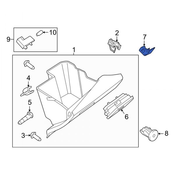 Glove Box Door Striker