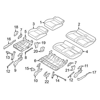 Ford OE - Seats & Tracks - Second Row Seats (Seat Cushion, Split Bench)
