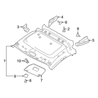 Ford OE - Roof - Interior Trim (W/O Panoramic, W/O Rear Headliner), (Mini Passenger Van 104.8" Wheelbase)
