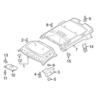 Ford OE - Roof - Interior Trim (W/O Panoramic, With Rear Headliner), (Mini Passenger Van 104.8" Wheelbase)
