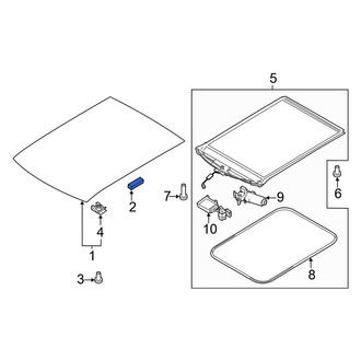 Ford OE - Roof Panel Glass Spacer