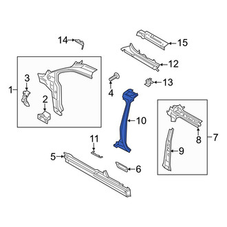 Ford OE - Left Outer Body B-Pillar Reinforcement