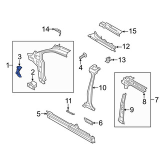 Ford OE - Right Upper Body A-Pillar Reinforcement Bracket