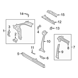 Ford OE - Pillars, Rocker & Floor - Hinge Pillar (104.8" Wheelbase)
