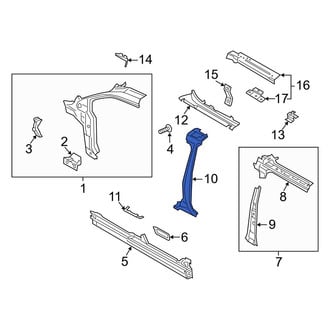 Ford OE - Left Outer Body B-Pillar Reinforcement