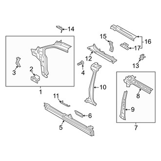 Ford OE - Pillars, Rocker & Floor - Hinge Pillar (120.6" Wheelbase)
