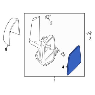 Ford OE - Front Left Door Mirror Glass