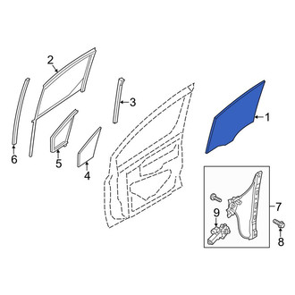 Ford OE - Front Right Door Glass
