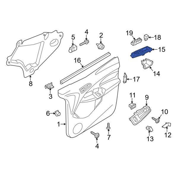 Door Switch Trim Panel