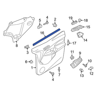Ford OE - Front Right Inner Door Window Belt Weatherstrip