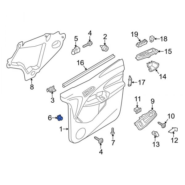 Door Interior Trim Panel Retainer