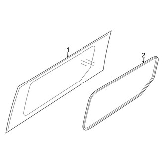 Ford OE - Side Loading Door - Glass & Hardware (Mini Cargo Van 120.6" Wheelbase)