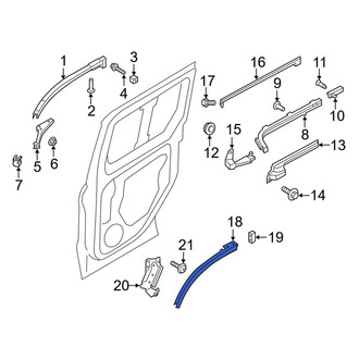 Ford OE - Left Lower Sliding Door Track