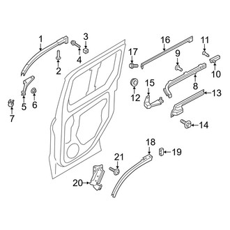 Ford OE - Side Loading Door - Door Hardware (Mini Passenger Van 120.6" Wheelbase)