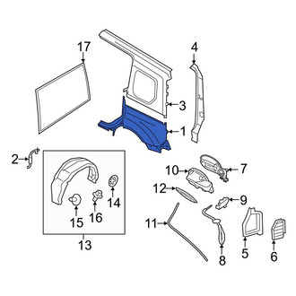 Ford OE - Rear Right Outer Quarter Panel