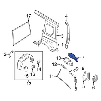 Ford OE - Rear Fuel Filler Door