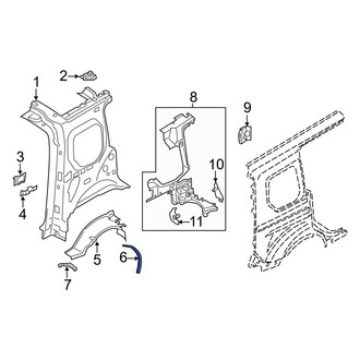 Ford OE - Left Wheel Housing Side Panel Seal
