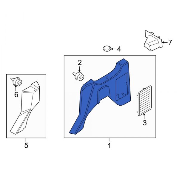 Interior Quarter Panel Trim Panel