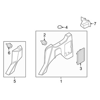 Ford OE - Side Panel - Interior Trim (Driver Side), (Mini Cargo Van 104.8" Wheelbase)