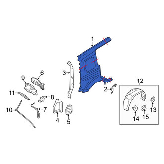 Ford OE - Rear Right Outer Quarter Panel