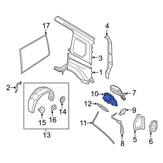 Ford OE - Rear Fuel Filler Housing