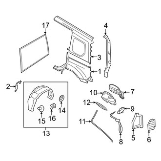Ford OE - Side Panel & Components (Passenger Side), (Mini Cargo Van 120.6" Wheelbase)