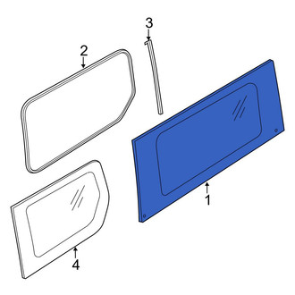 Ford OE - Right Sliding Door Glass