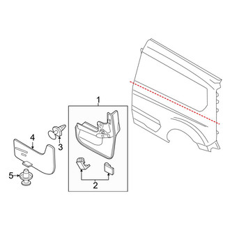Ford OE - Side Panel - Exterior Trim (Driver Side), (Mini Cargo Van 120.6" Wheelbase)