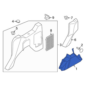 Ford OE - Left Interior Quarter Panel Trim Panel Insulator