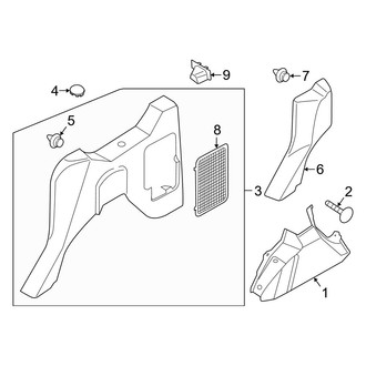 Ford OE - Side Panel - Interior Trim (Driver Side), (Mini Cargo Van 120.6" Wheelbase)