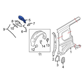 Ford OE - Rear Fuel Filler Door