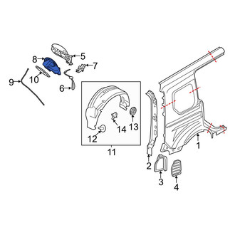 Ford OE - Rear Fuel Filler Housing
