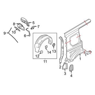 Ford OE - Side Panel & Components (Passenger Side), (Mini Passenger Van 120.6" Wheelbase)