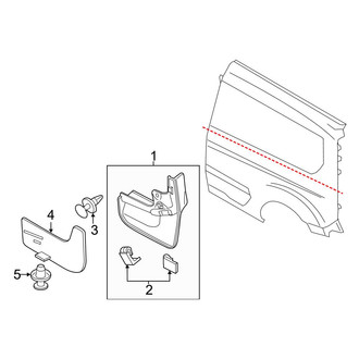 Ford OE - Side Panel - Exterior Trim (Driver Side), (Mini Passenger Van 120.6" Wheelbase)