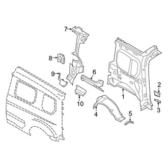 Ford OE - Side Panel - Inner Structure (Driver Side), (Mini Passenger Van 120.6" Wheelbase)