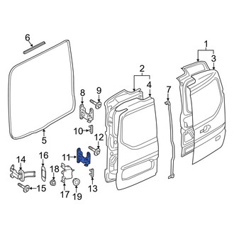Ford OE - Rear Upper Door Hinge
