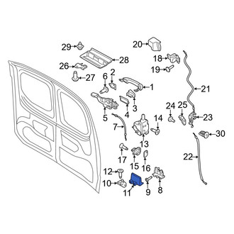 Ford OE - Rear Lower Door Lock Striker Plate Spacer