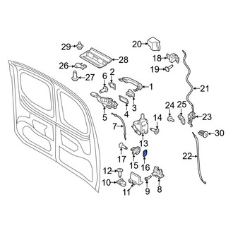 Ford OE - Door Lock Striker Plate Seal
