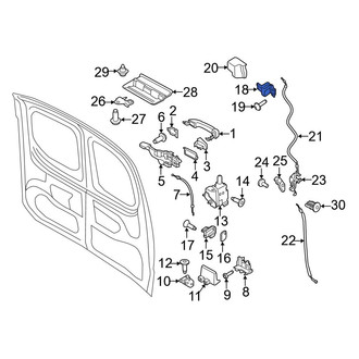 Ford OE - Rear Upper Door Latch Assembly