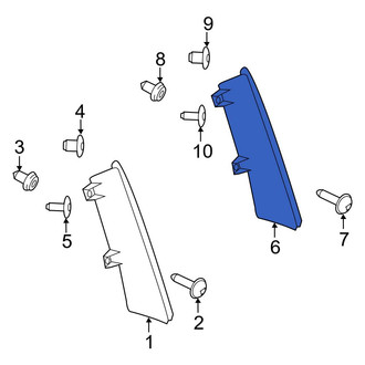Ford OE - Rear Left Body D-Pillar Molding