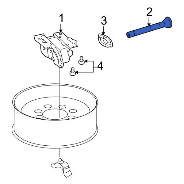 Ford OE XC2Z1A433AA Rear Spare Tire Hoist Wrench